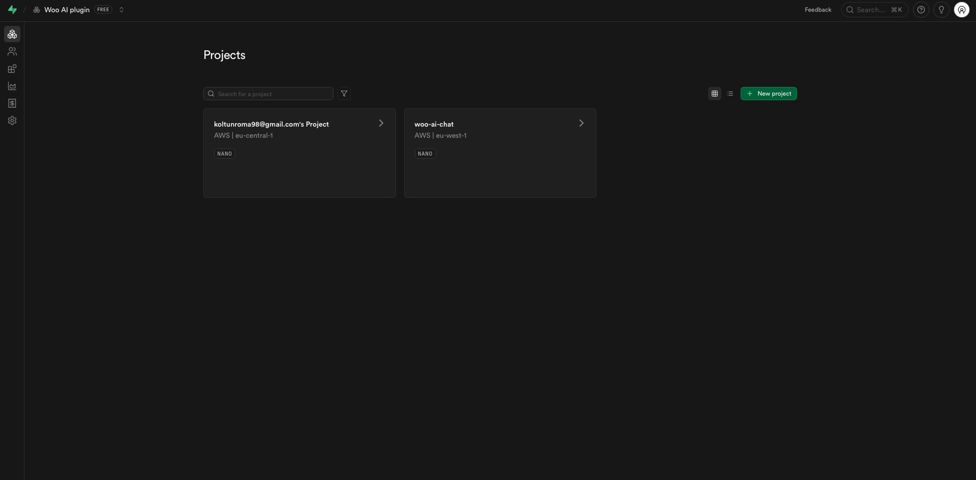 Creating a New Supabase Project